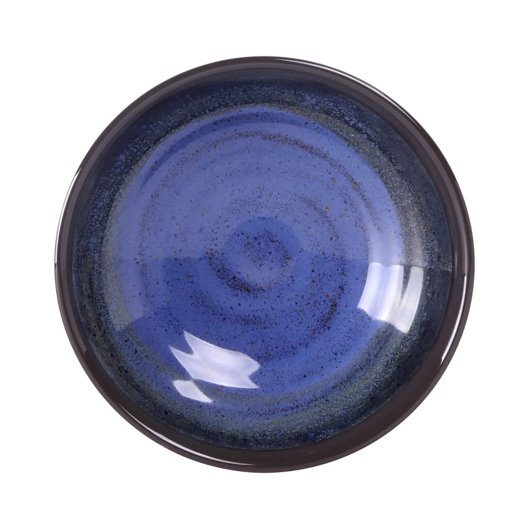 GET B427067-CD Elite Bowl, 16 Oz., 6 3/4" Dia. X 1 3/4"H, Round, Melamine, Monet, Cobalt Design