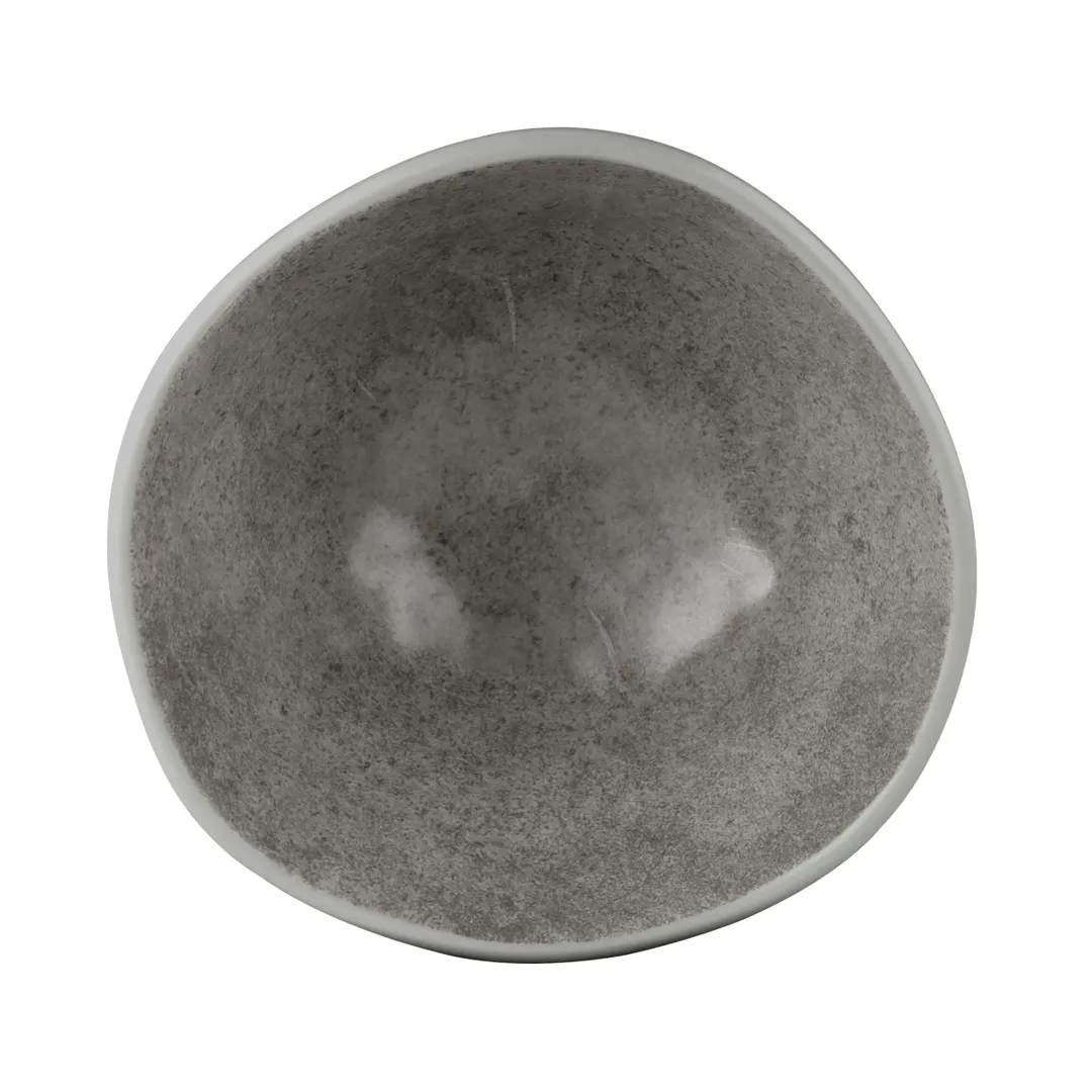 GET B4582-SVST Bowl, 9-1/2 Oz., 4-1/2" Dia. X 2-3/8"H, Gray Melamine, Silverstone