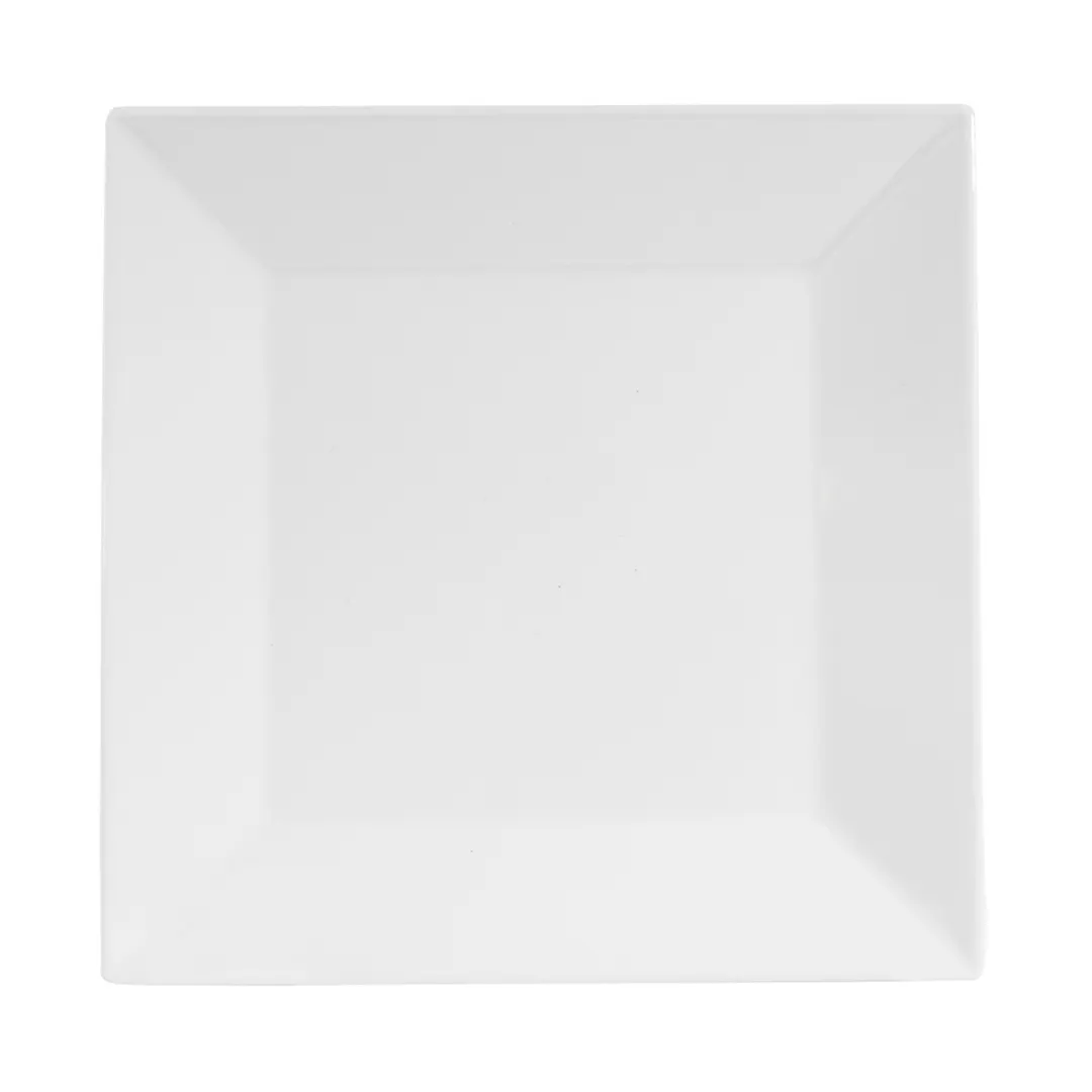 GET B612SQ-W 6" x 3/4" Square Coupe Melamine White BPA‑Free Dishwasher‑Safe NSF Plate
