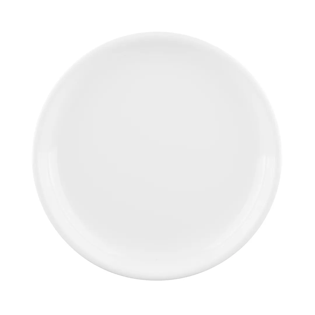 GET B65R-W 6-1/2" Round Coupe Plate, 3/4" H, Melamine, White, BPA Free, Dishwasher Safe