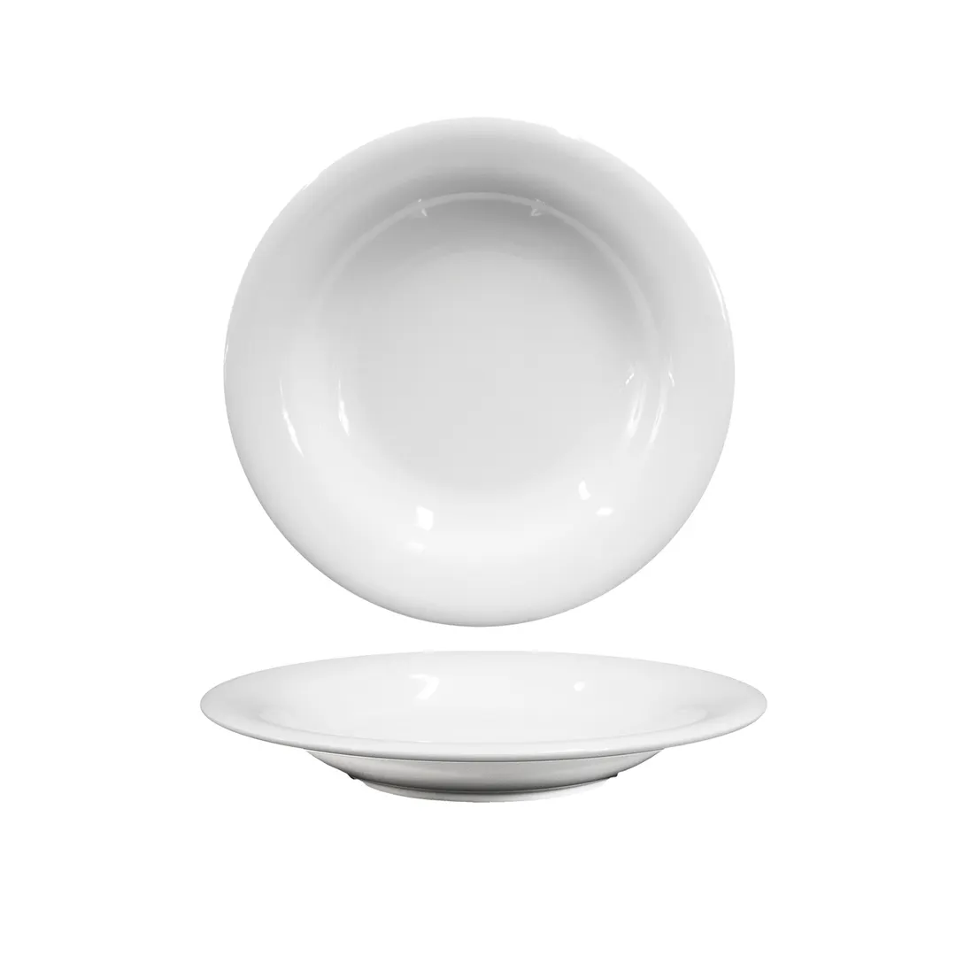GET B925PB-W Elite Global Solutions Pasta/Soup Bowl, 13 Oz, 9.25" Dia x 1.38" H, Melamine, White