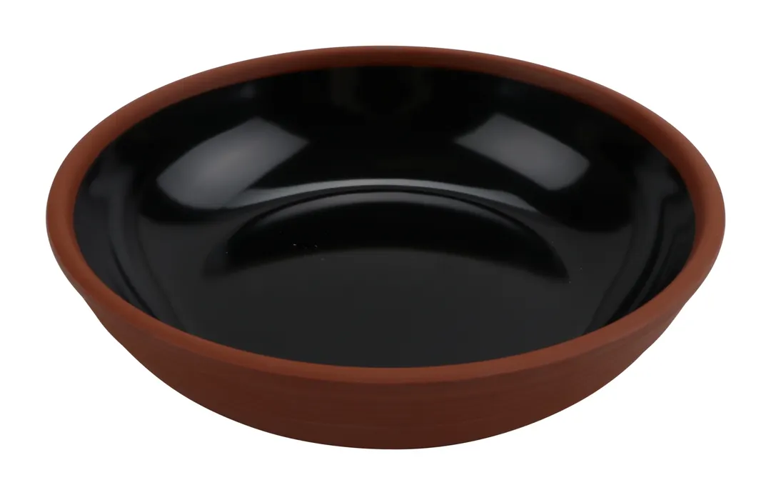 GET BAL113 Cheforward Balance Bowl, 32 Oz, 7‑4/5" Dia., Round, Melamine, Black/Matte Terra Cotta