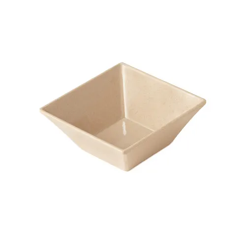 GET BAM-1238 BambooMel Bowl, 14 Oz, 5"L x 5"W x 2"H, Beige, Melamine, Break-Resistant, NSF