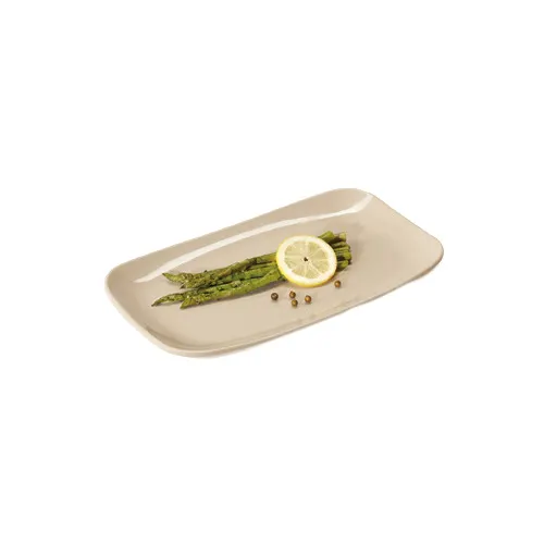 GET BAM-16103 Rectangular Platter, 11-1/4" x 7" Beige Melamine, Dishwasher Safe, BPA‑Free - Dozen