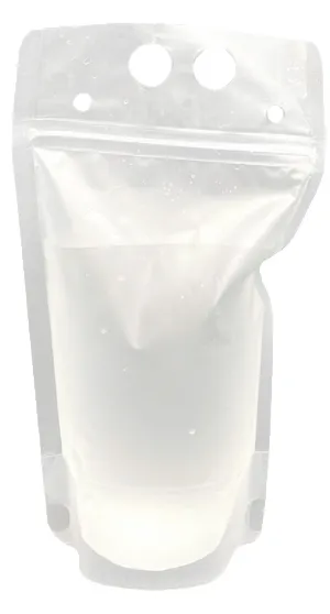 GET BB-003 Clear Cocktails To-Go Drink Pouch, 25 Oz., 6-1/3" Top Dia. X 10-1/4"H, Plastic - 100/Case