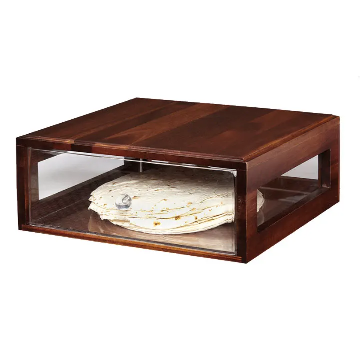 GET BB-RECT-14-W - Renewal™ Bread Box, 14-3/4"W x12-3/4"D x5"H, Stackable Walnut Acrylic Drawer - Set