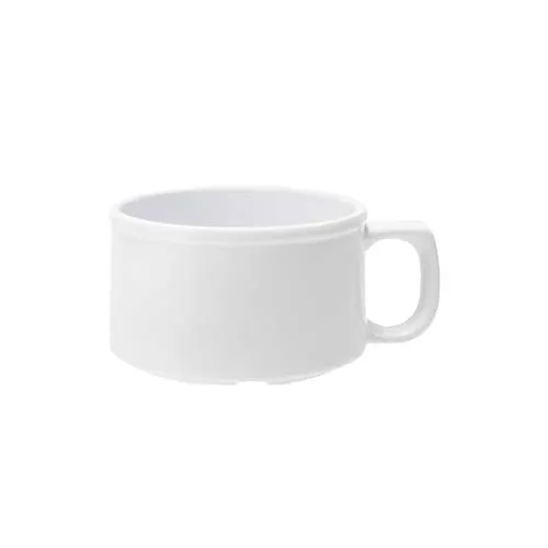 GET BF-080-W Diamond White™ Soup Mug, 11 oz, 4" Dia x 2-1/4" H, Melamine White, NSF - 1 Dozen