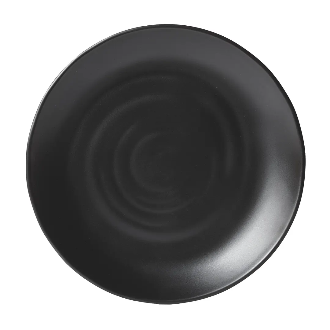 GET BF-10-BK Nara Plate - 10" Melamine, Black Break-Resist & Dishwasher Safe BPA-Free NSF - 1 Dozen
