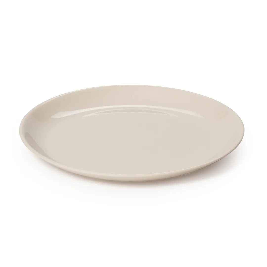 GET BF-710-MA Settlement™ Plate, 7" Dia., Round, Break-Resistant, Melamine, Manila, Beige - 1 Dozen