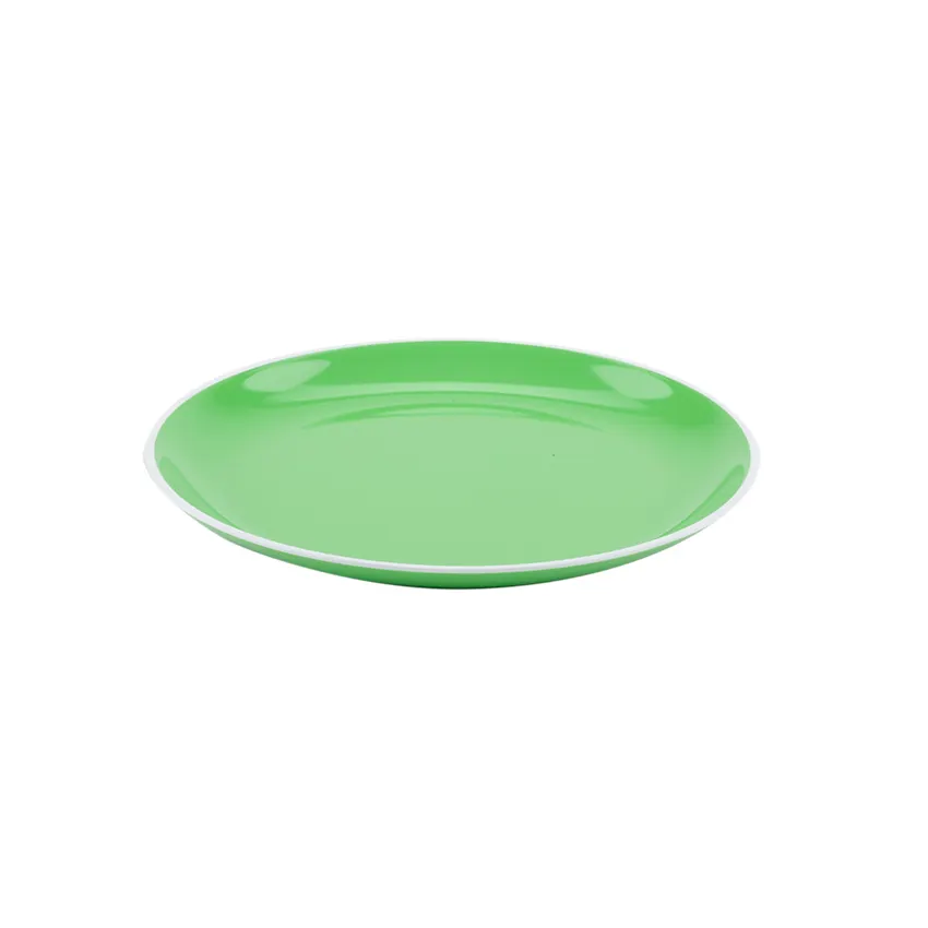 GET BF-950-AP Settlement Oasis Dinner Plate, 9.5" Round Coupe, Green Apple Melamine - 1 Dozen