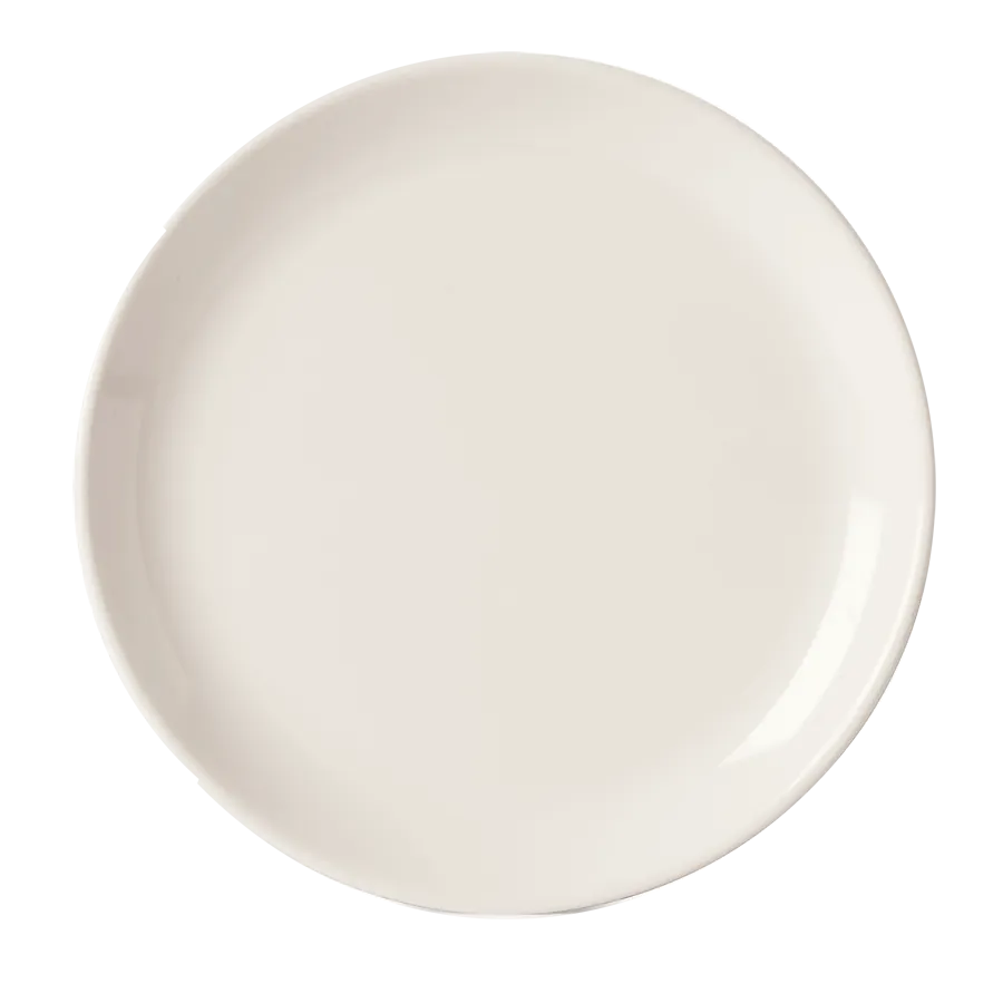 GET BF-950-AW Settlement™ Plate – 9-1/2" Round Coupe, Melamine, White – 1 Dozen