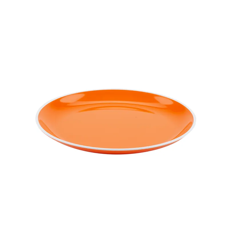 GET BF-950-TG Dinner Plate 9-1/2" Round Coupe, Melamine, Tangerine Orange - 1 Dozen