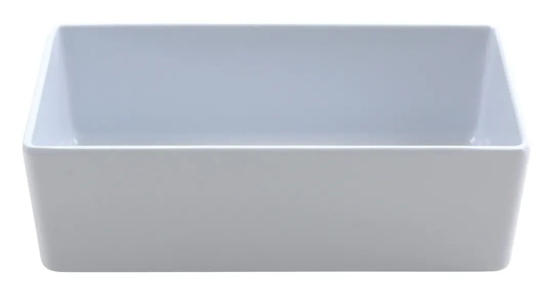 GET BN-C-W Bento Box Insert - 7.5" L x 3.75" W x 2.43" H, White Melamine Milano, 1 Dozen