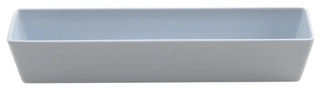 GET BN-E-W Bento Box Insert - 11.18" L x 1.88" W x 2.43" H, White Melamine, Milano Style - 1 Dozen
