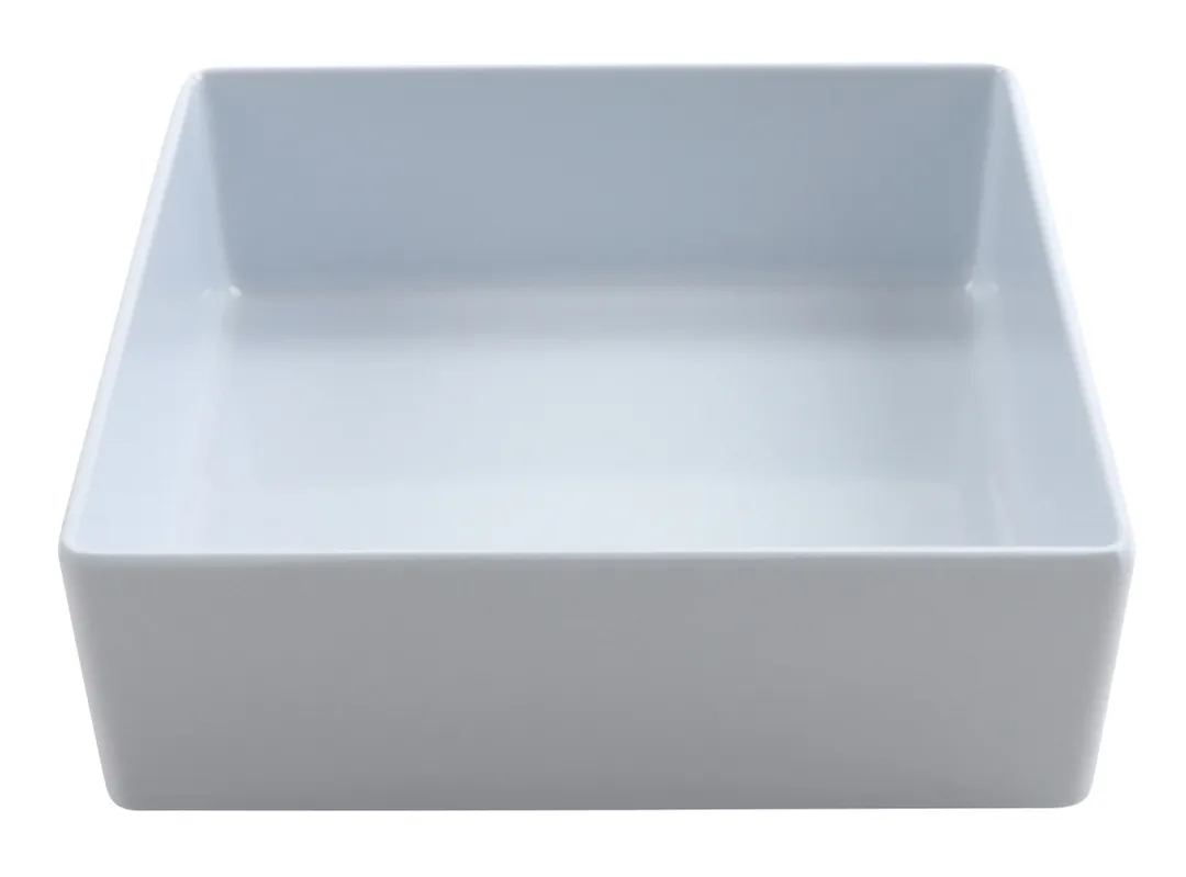 GET BN-F-W Bento Box Insert, 7.5" L x 7.5" W x 2.43" H, White Melamine, Milano - Dozen