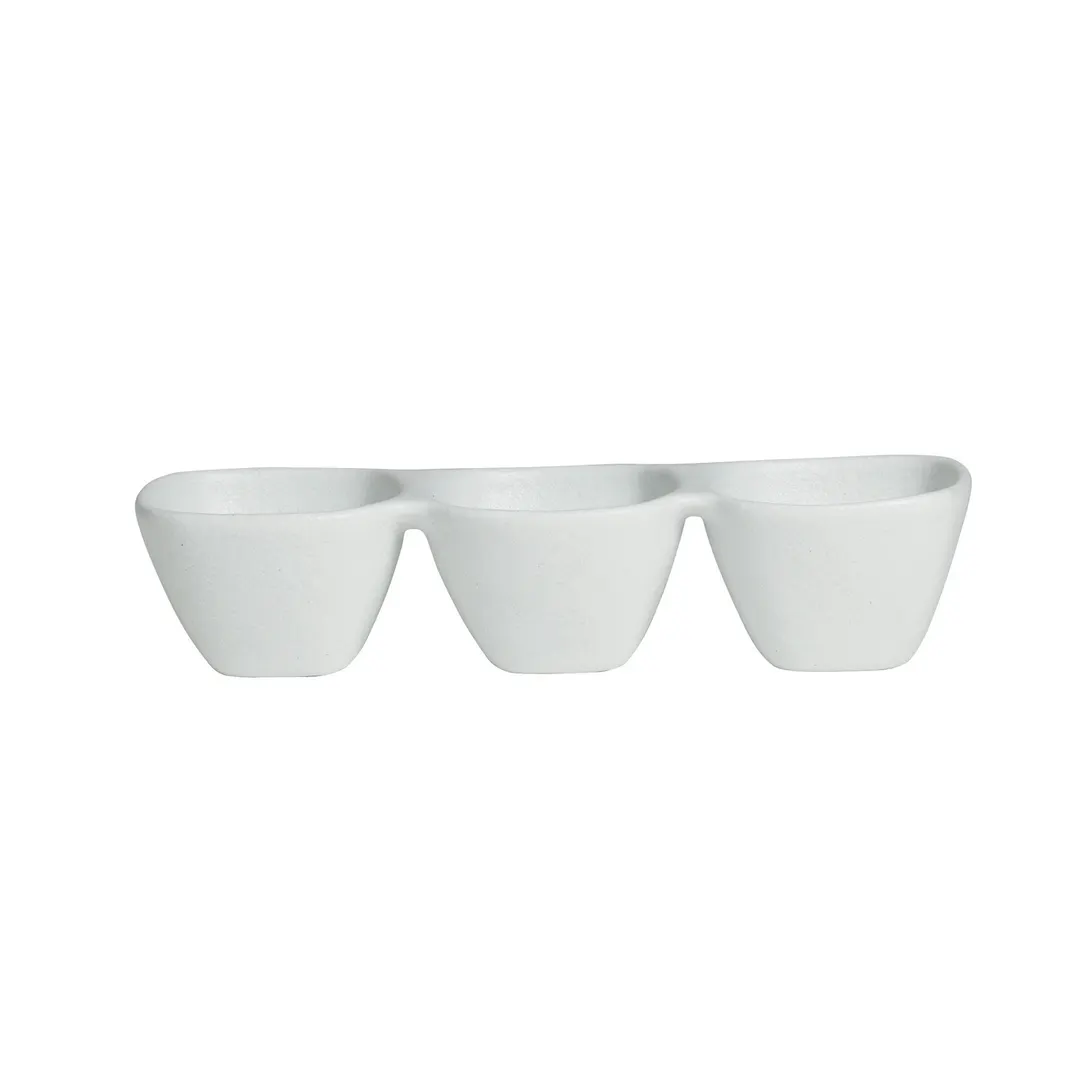 GET BS302-MOD - Bugambilia 3-Division Bowl, 20 Oz, 15"x5.3"x3.1" Aluminum Resin-Coated