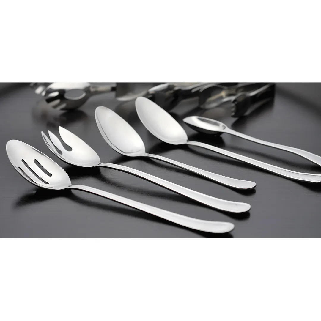 GET BSRIM-02 Serving Spoon 12" Slotted 18/8 Stainless Steel Mirror Silver Handle