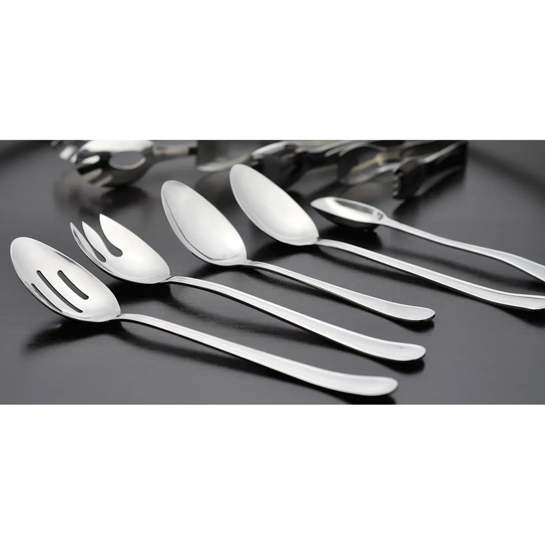 GET BSRIM-12 Spork, 11-1/2" Slotted, 18/8 Stainless Steel, Mirror, Serving Fork
