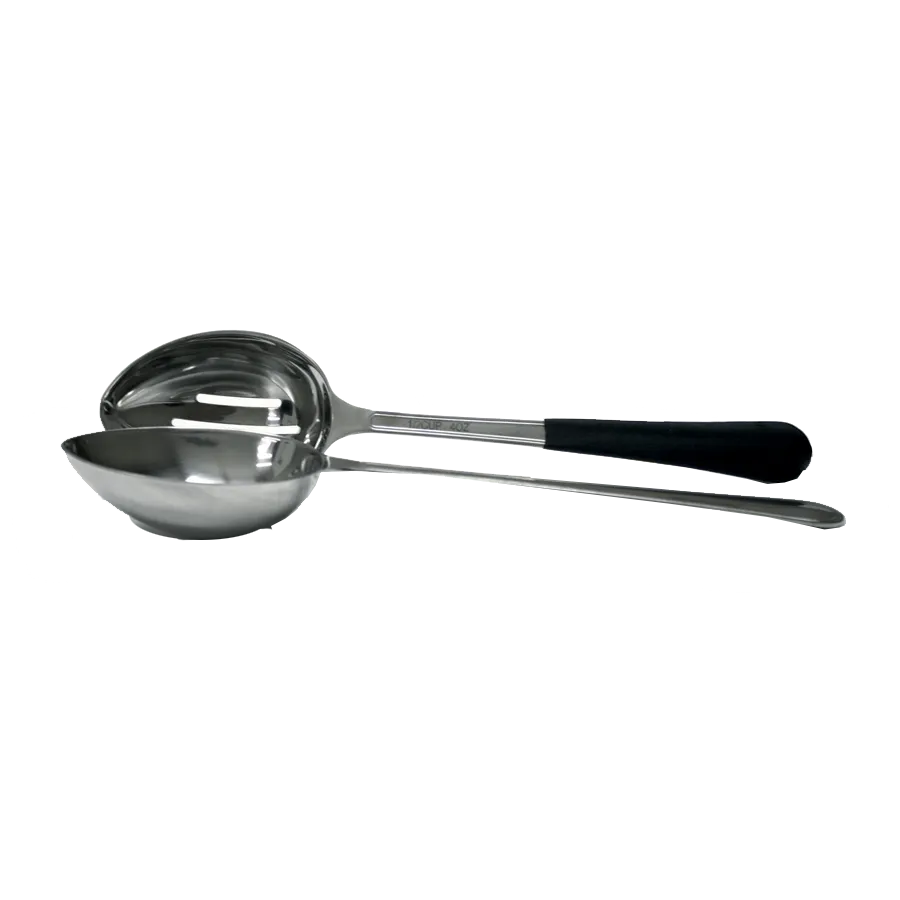 GET BSRIM-25 Portion Control Spoon, 4 Oz., 12" Slotted, 18/8 Stainless Steel, Perforated