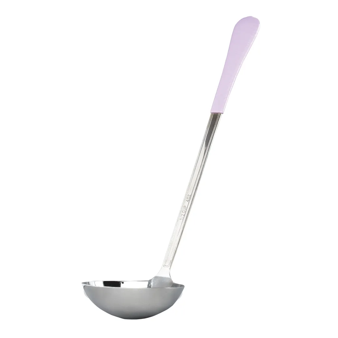 GET BSRIM-58-PR Serving Ladle, 4 oz, 12-1/2" Length, Stainless Steel, Purple PVC Cool-Grip Handle