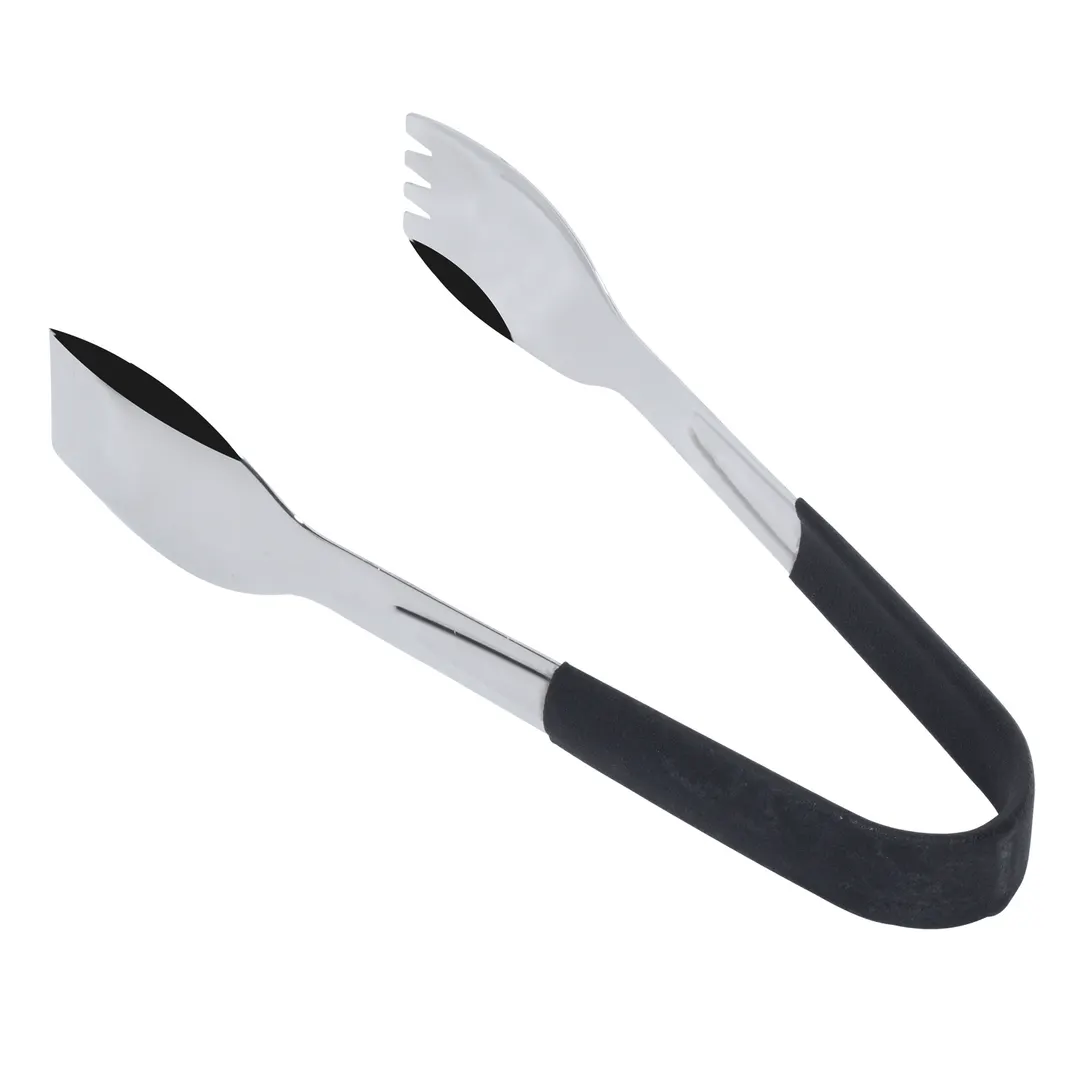 GET BSRIM-70-BK Serving Tongs, 9" Black PVC Cool-Grip Handle, Stainless Steel, Dishwasher Safe