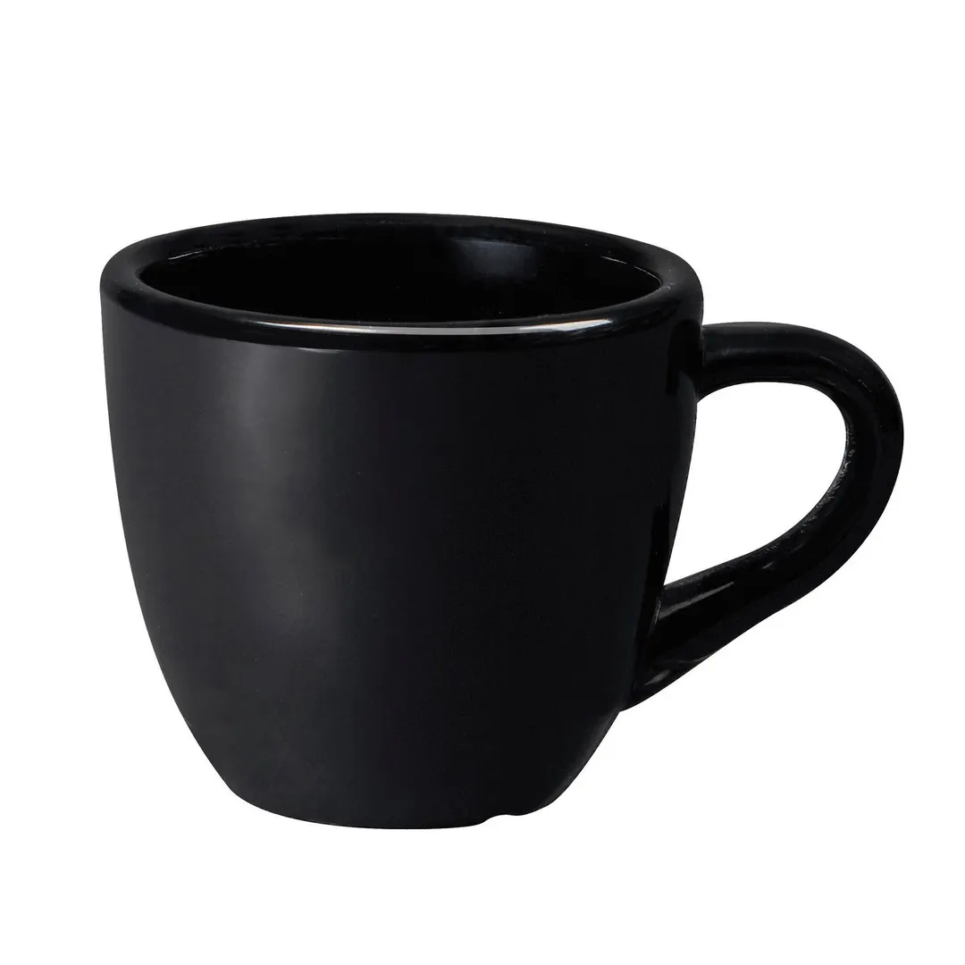 GET C-1004-BK Espresso Cup, 3 Oz, 2-1/2" Dia. x 2-1/4" Deep, Black Melamine, Break-Resistant - 1 Dozen