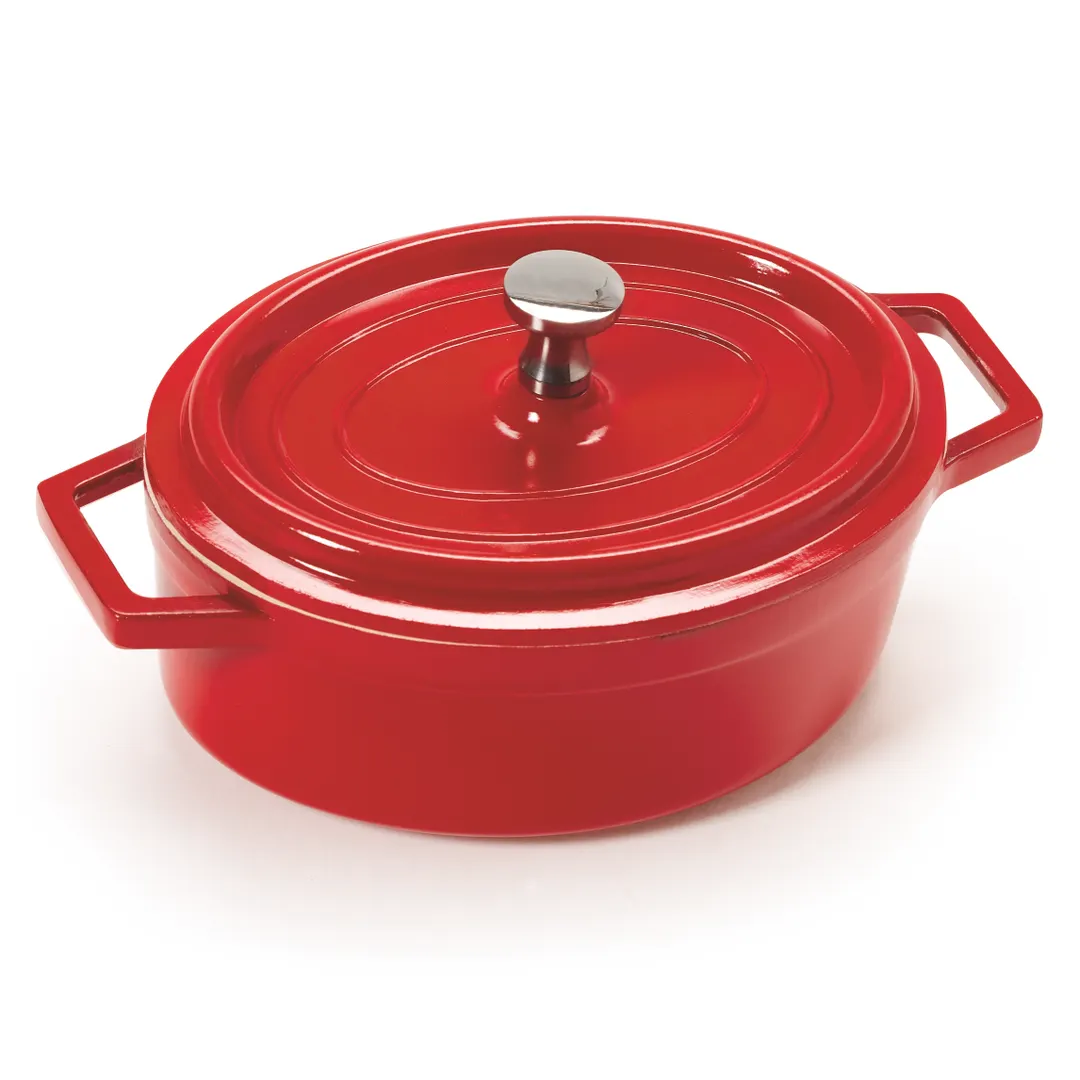GET CA-003-RW/CC Heiss Mini Induction Pot, 12 oz, 5-1/2" x 4-1/4" x 2", Red, Aluminum, Enamel, 500°F