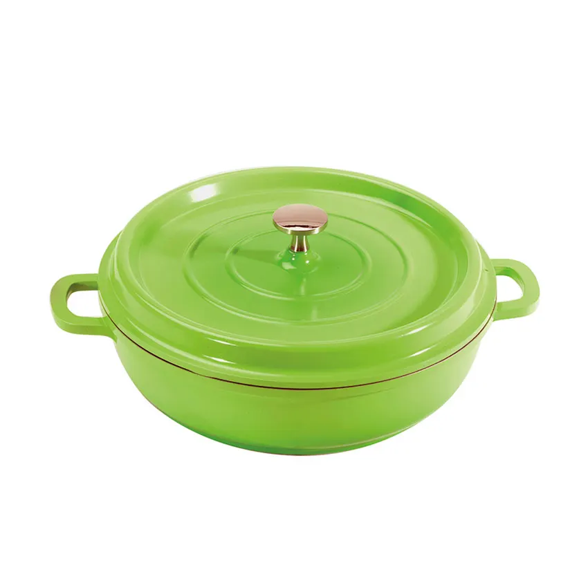 GET CA-005-G/BK Heiss™ Braiser Pan, 3 Qt 10" Green/Black Aluminum, Induction Ready, Lid - Set