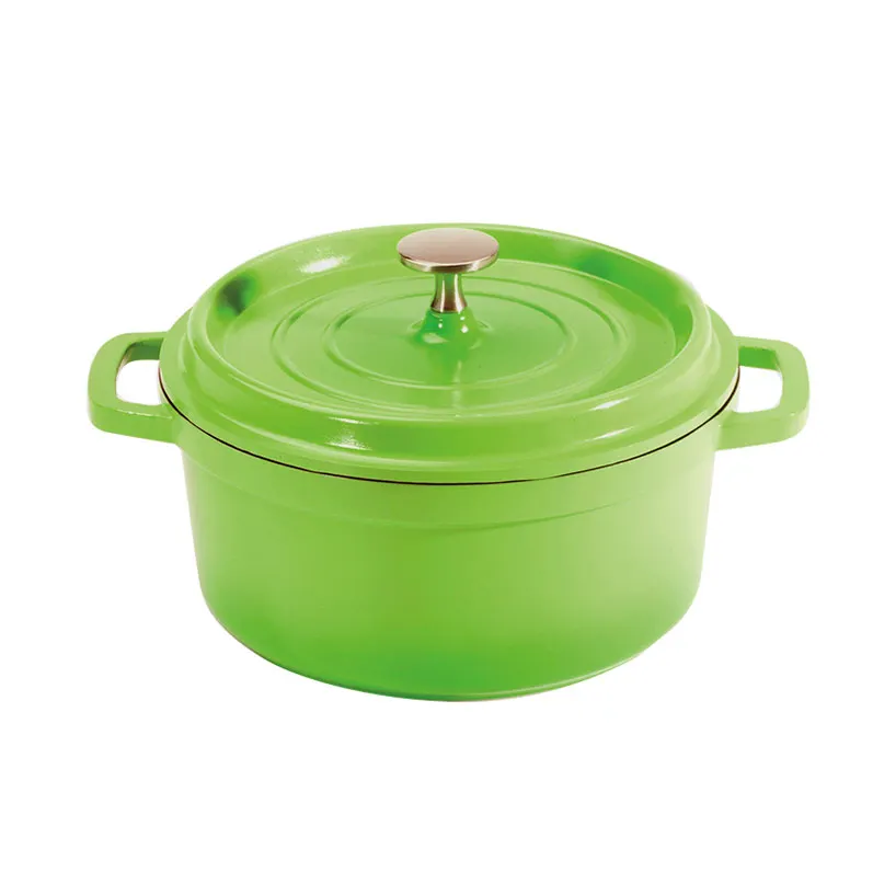 GET CA-011-G/BK Heiss™ Dutch Oven, 2.5 Qt, Green/Black Aluminum Enamel, 500°F Heat‑Resistant - Set