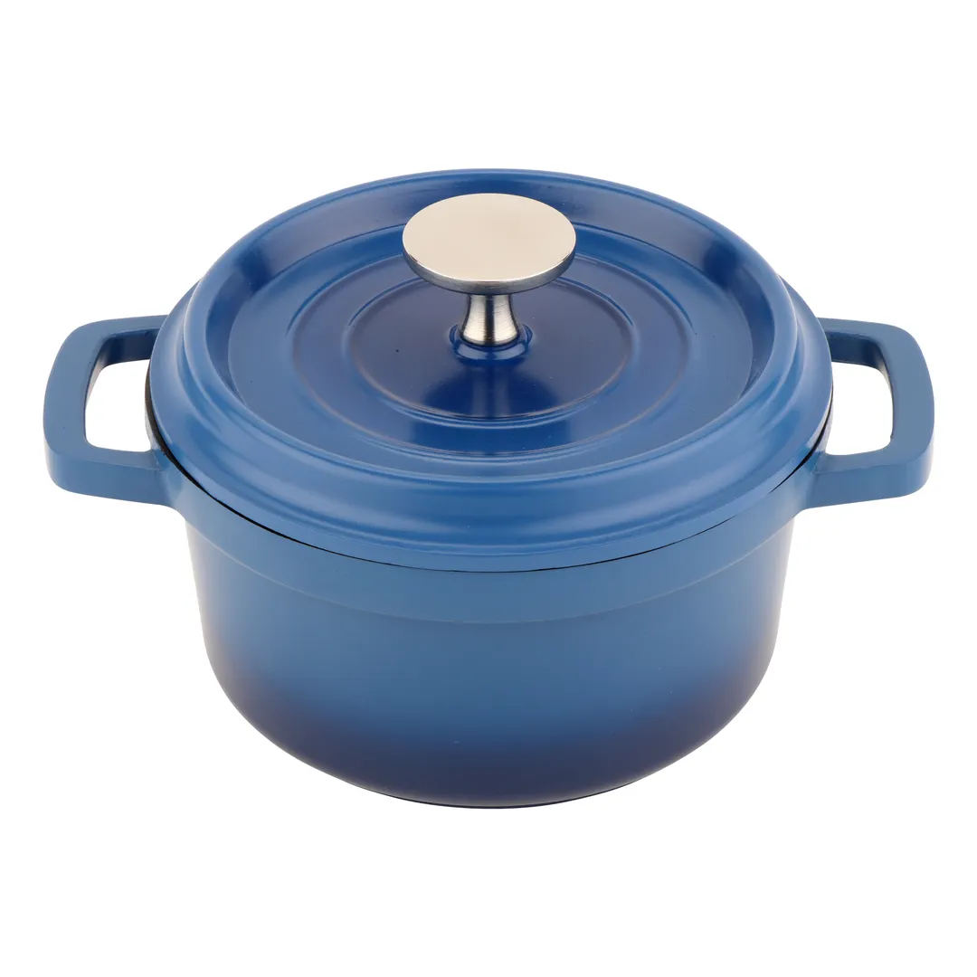 GET CA-013-CB-CC 3/4 Qt Dutch Oven, 6" Dia. x 2-7/8" H, Alum., Cobalt Blue, 500°F Heat Resistant