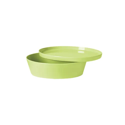 GET CB-1035-LM Cabana Box Set, 91 Oz 10‑1/4" Bowl with Reversible Lid, Lime Green Melamine - Set