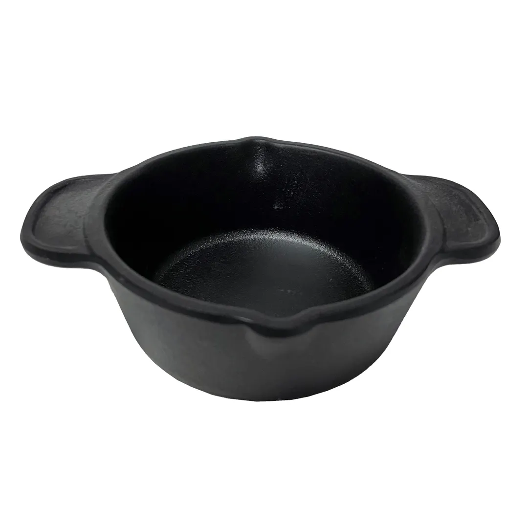 GET CI-08-BK - 8oz Black Melamine Cast Iron Ramekin For Smallware Tabletops, Serveware, Dozen