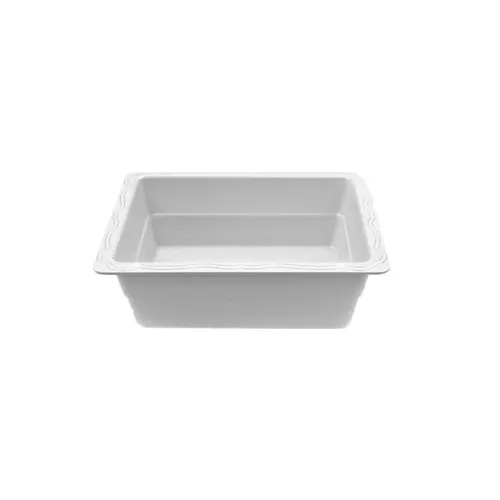 GET CM12104-NW 3.2 Qt 1/2 Size, 12"L x 10"W x 4"H, White Melamine, Break/Chip/Stain Res., BPA Free