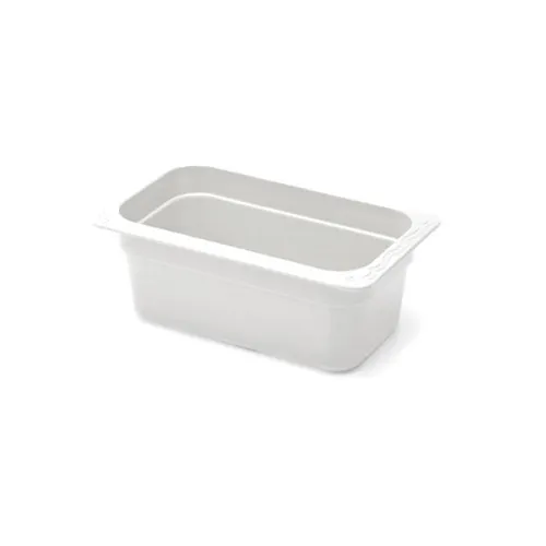 GET CM6104-NW Food Pan, 1/4 Size 2.22 Qt, 10"L x 6"W x 4"H, White Melamine, BPA Free, Dishwasher Safe