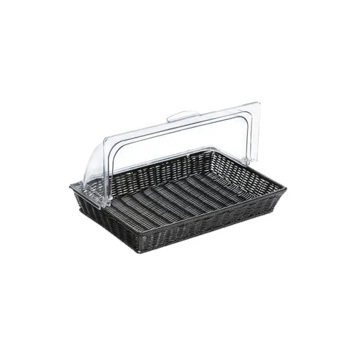 GET CO-3426-CL Dome Roll‑Top Food Display Cover, 16-3/4" x 11-1/2" x 6", Polycarbonate Clear