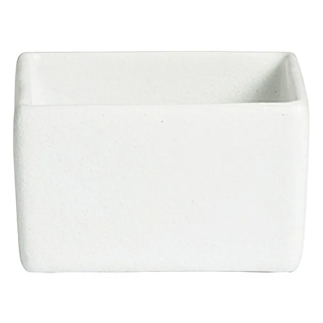 GET COMP01-MOD-WW Bugambilia Salad Bar Bowl, 25.4 Oz., 5"L x 5"W x 3"H, Cast Aluminum White, MOD