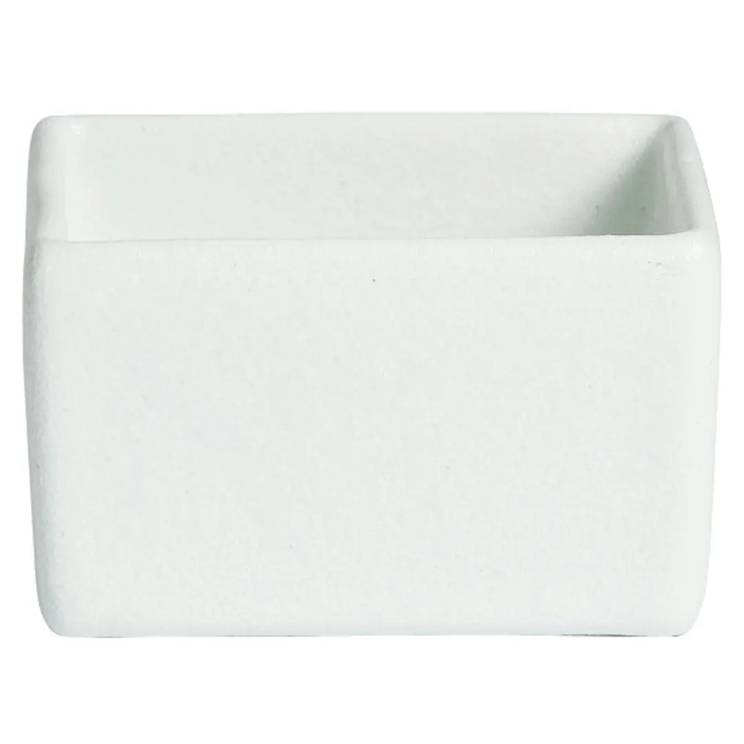 GET COMP07-MOD-WW Bugambilia Salad Bar Bowl, 1.9 Qt, 5" x 5" x 6", Square Alum, White MOD Finish