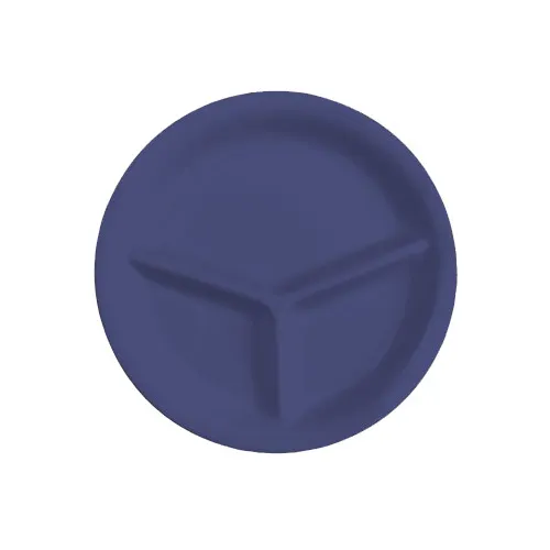 GET CP-10-PB - 10-1/4" Round Melamine Plate, 3-Compartment, Peacock Blue, BPA‑Free - 1 Dozen