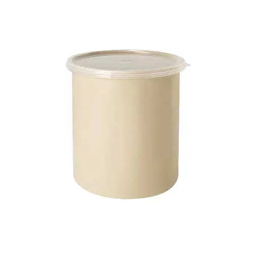 GET CR-0120-T Salad Crock, 1.2 Qt., 5" Diameter, 5-1/4" Deep, SAN Plastic, Tan with Lid - 1 Dozen