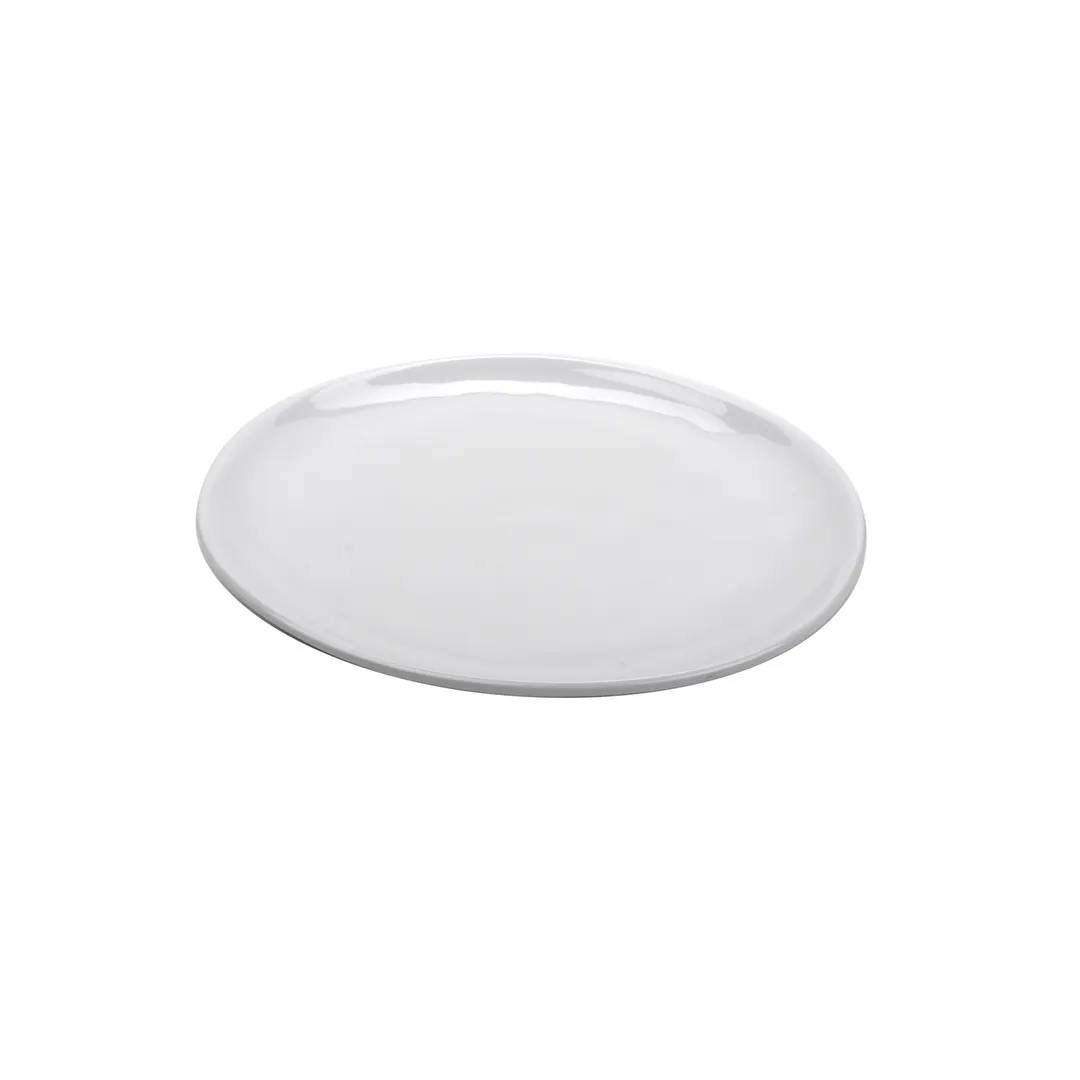 GET CS-10-AM-W Arctic Mill Plate, 10.5" Round Coupe, White Melamine, BPA‑Free, NSF - Dozen