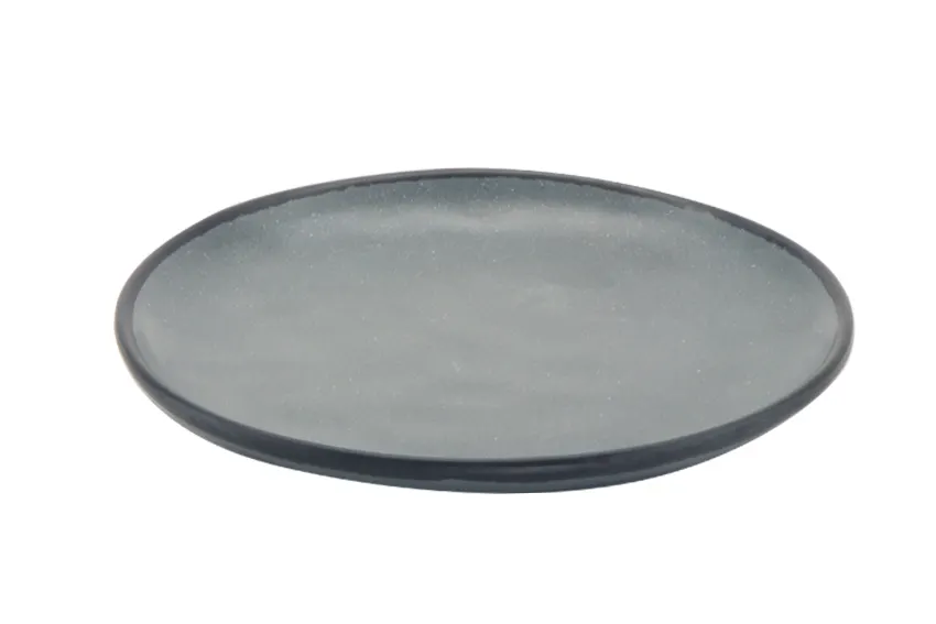 GET CS-100-GR Dinner Plate, 10½" Round Coupe, Melamine, Speckled Gray, NSF, BPA‑Free - Dozen