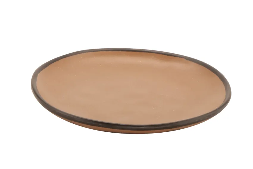 GET CS-100-TP Dinner Plate, 10-1/2" Dia Round Coupe, Melamine Speckled Taupe, BPA‑Free - 1 Dozen
