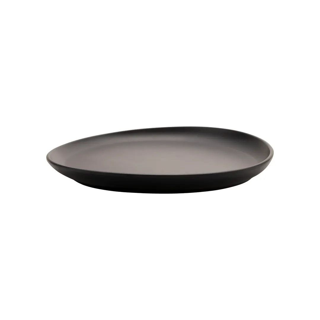 GET CS-1050-DG Riverstone Dinner Plate, 10-3/5" Dia Round Coupe, Dark Gray Melamine - Dozen