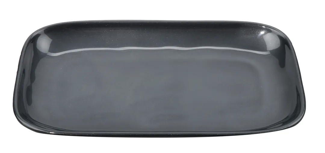 GET CS-117-CSS Cosmo Platter, 12" X 7.5" Rectangular/Irregular Coupe, Melamine, Stardust - Dozen