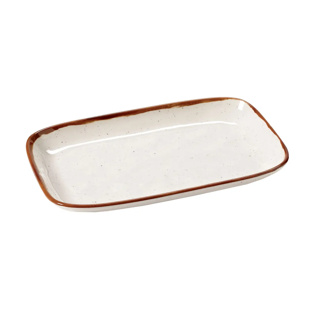 GET CS-117-RM Rustic Mill™ Platter, 12" x 7-1/2", Beige Melamine Dishwasher‑Safe BPA‑Free - 1 Dozen