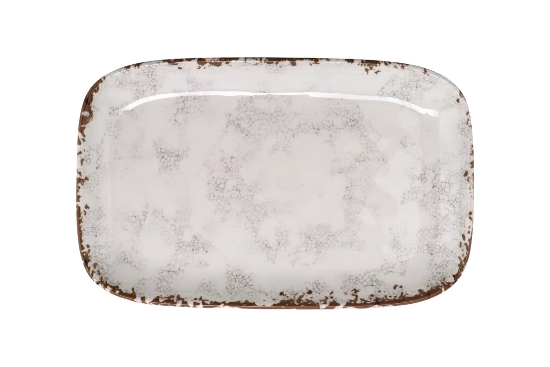 GET CS-119-FM Platter 12.75" x 9.5" Rectangular Beige Melamine, Dishwasher Safe, BPA‑Free - Dozen