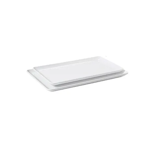 GET CS-1257-W Platter, 12.5" X 7" Rectangular Melamine White, Dishwasher‑Safe, NSF, BPA‑Free - Dozen