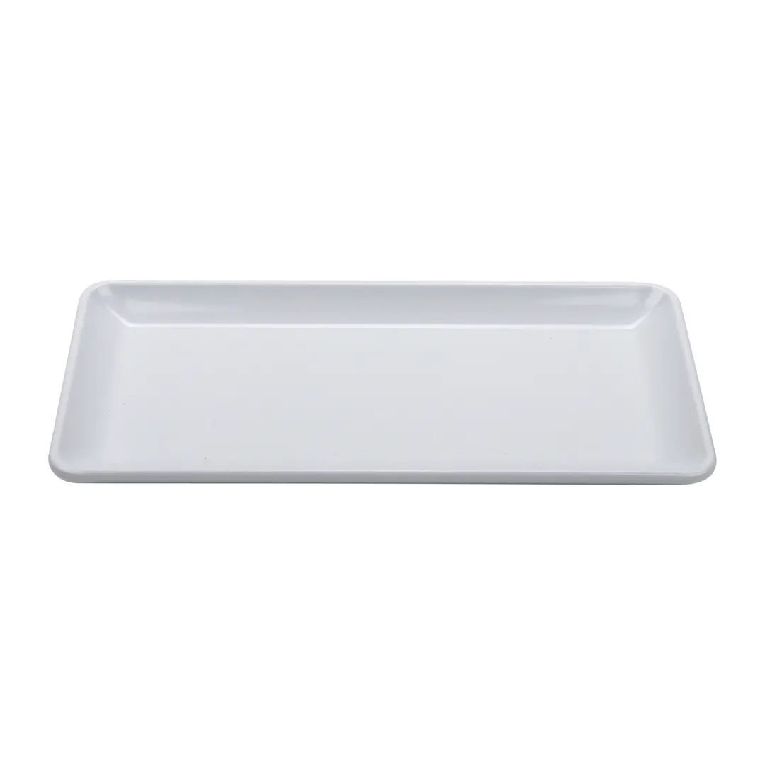 GET CS-1405-W Platter, 14" x 5.5" Rectangular Melamine White, Dishwasher Safe, NSF - Dozen