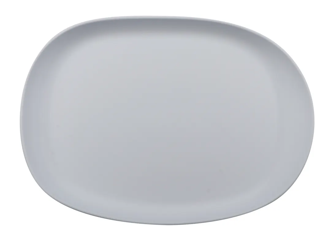 GET CS-1410-W Riverstone Platter, 14" x 10" Oval Coupe, Melamine White - 1 Dozen