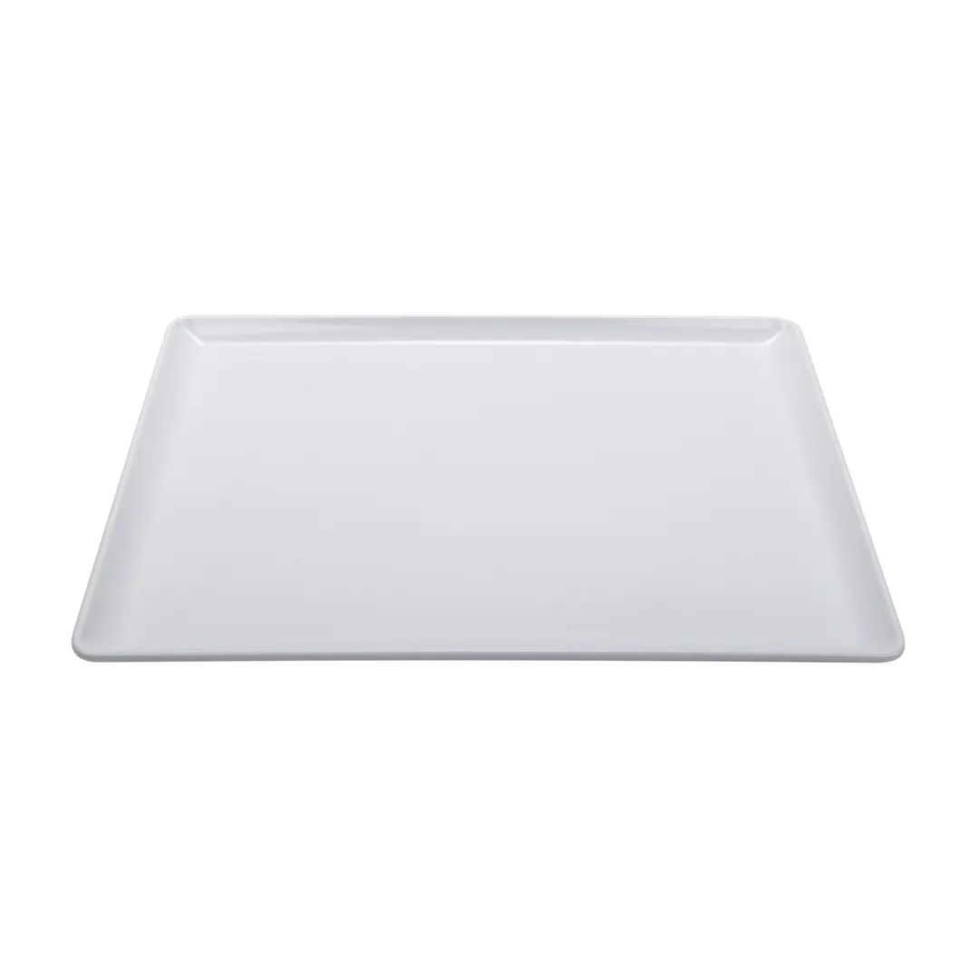 GET CS-1411-W Midtown™ Platter, 14" x 11-1/2", Rectangular Coupe, Break-Resistant, Melamine, White